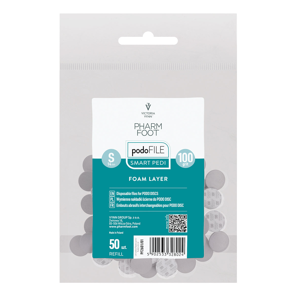 PODO FILE REFILL FOAM LAYER 100, rozm. S