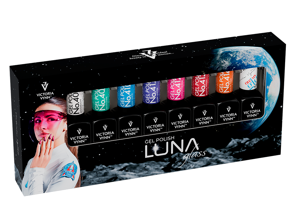 8 PACK LUNA GLASS Gel Polish 408–414+Top OH! My Gloss