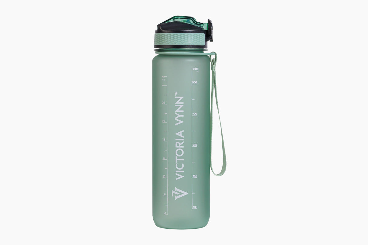 WATER BOTTLE WITH STRAW Green