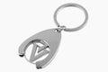 SHOPPING CART TOKEN KEYCHAIN Silver