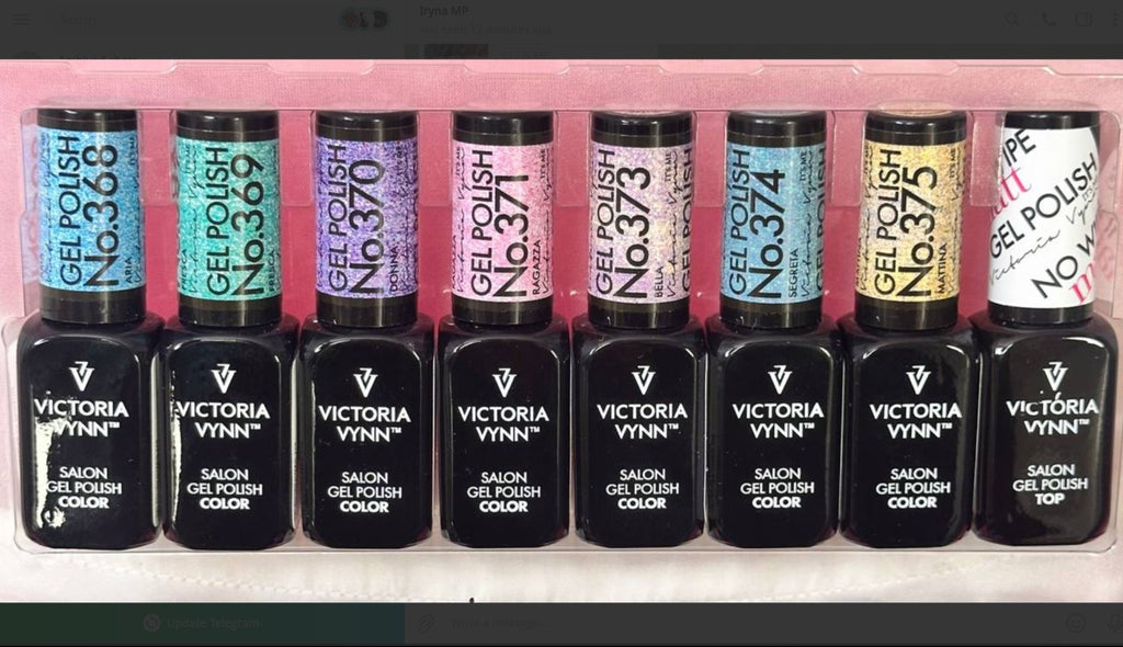 Gel Polish  8 ml set 7 pcs M+ TOP NO Wipe Matt