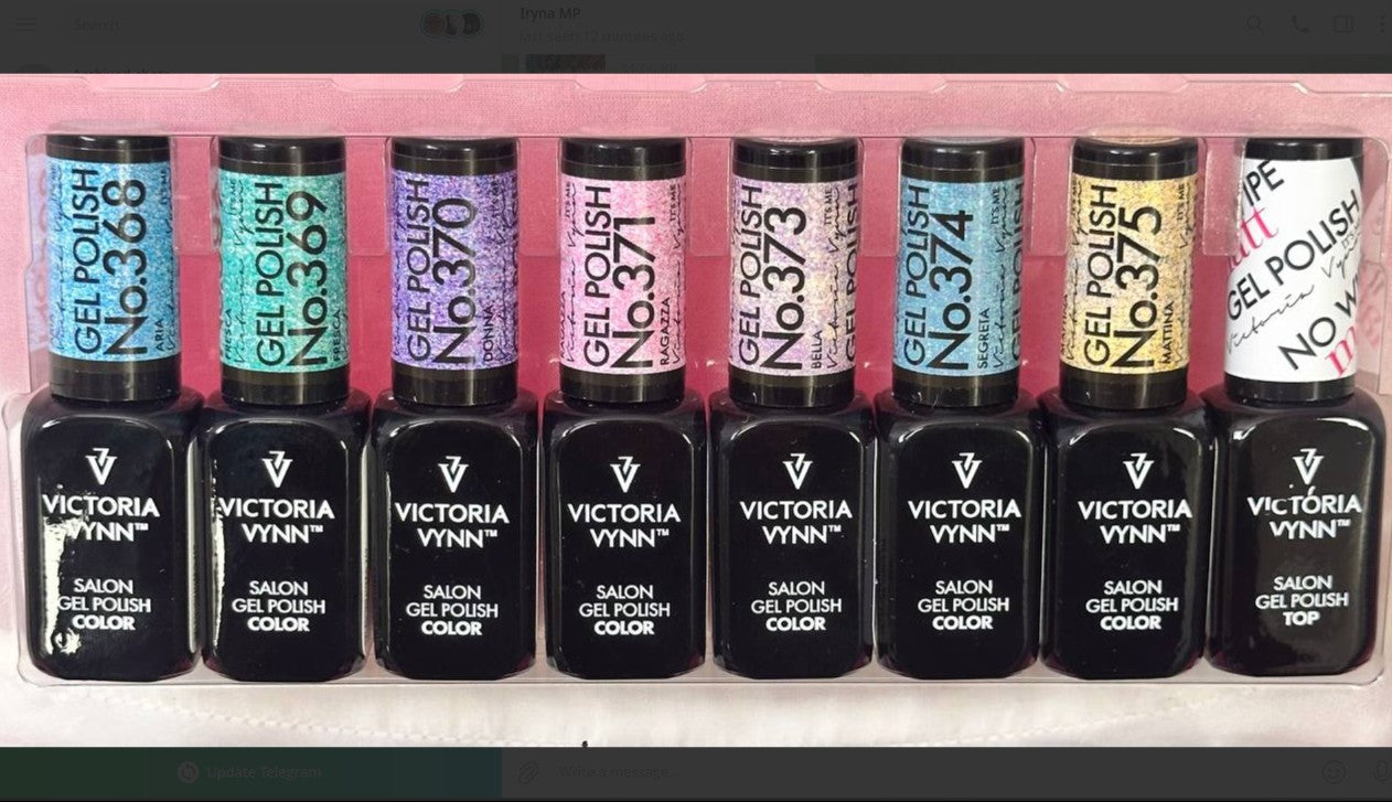 Gel Polish  8 ml set 7 pcs M+ TOP NO Wipe Matt