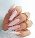 Subtle manicure with golden decoration