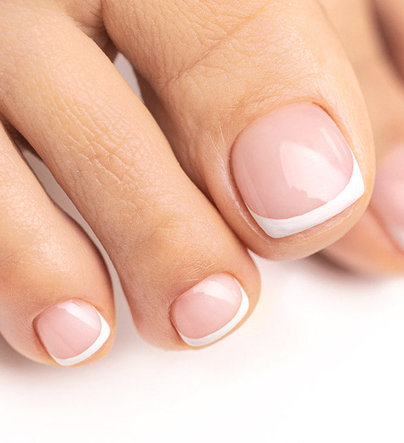 Elegant French pedicure