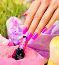 Stunning manicure with vibrant pink for summer
