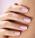 Delicate French-style manicure
