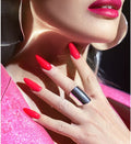 Bold, striking magenta nails