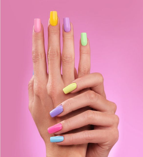 Colorful summer manicure