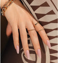 Classic nude nails manicure