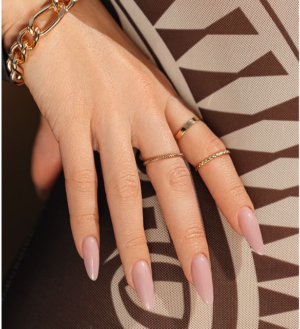Classic nude nails manicure