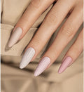 Ultra-fashionable, delicate classic – beige nails with pattern