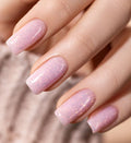 Subtle pink hybrid base with shiny accent