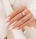 Elegant manicure with creamy pink nails