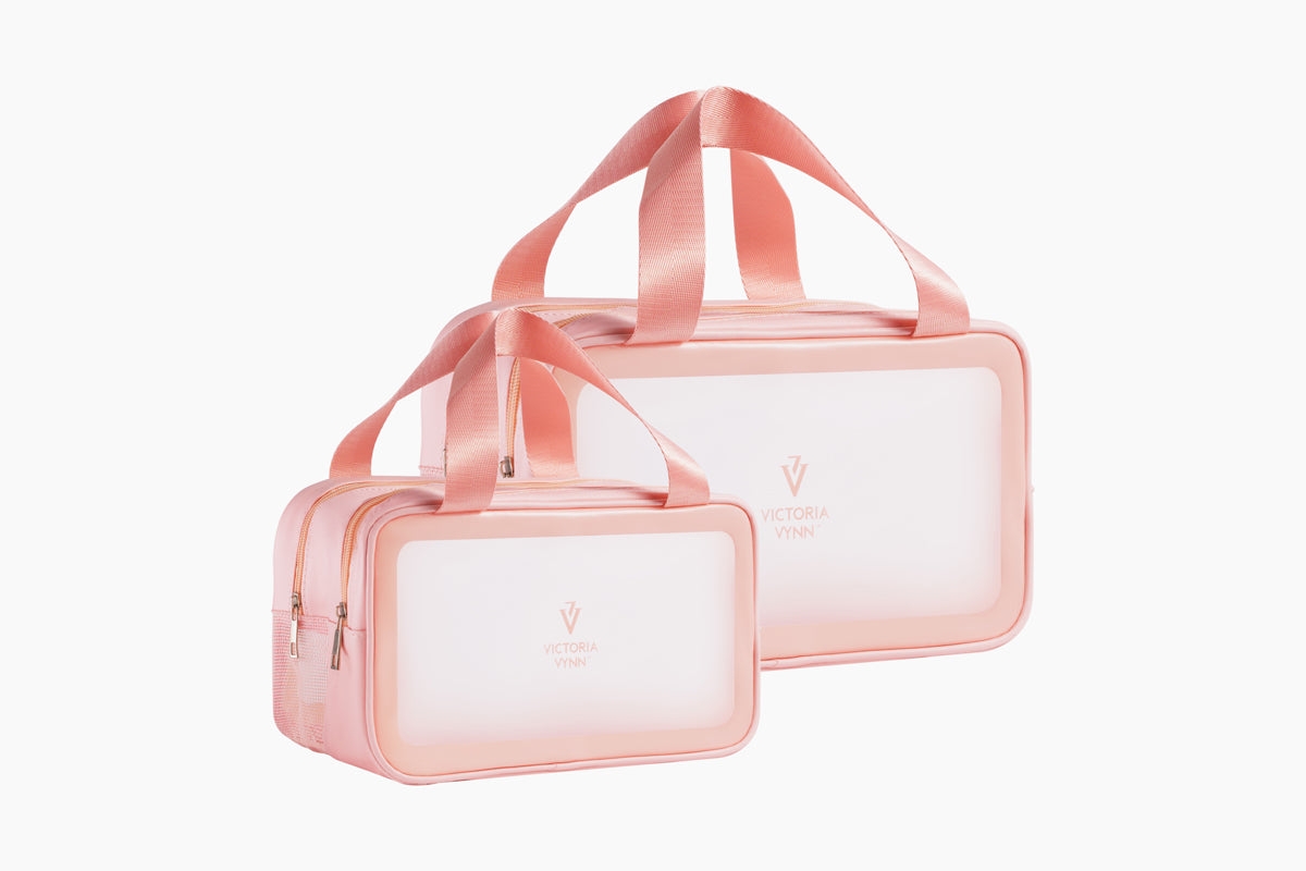 COSMETIC BAGS, TWO-PACK Pink