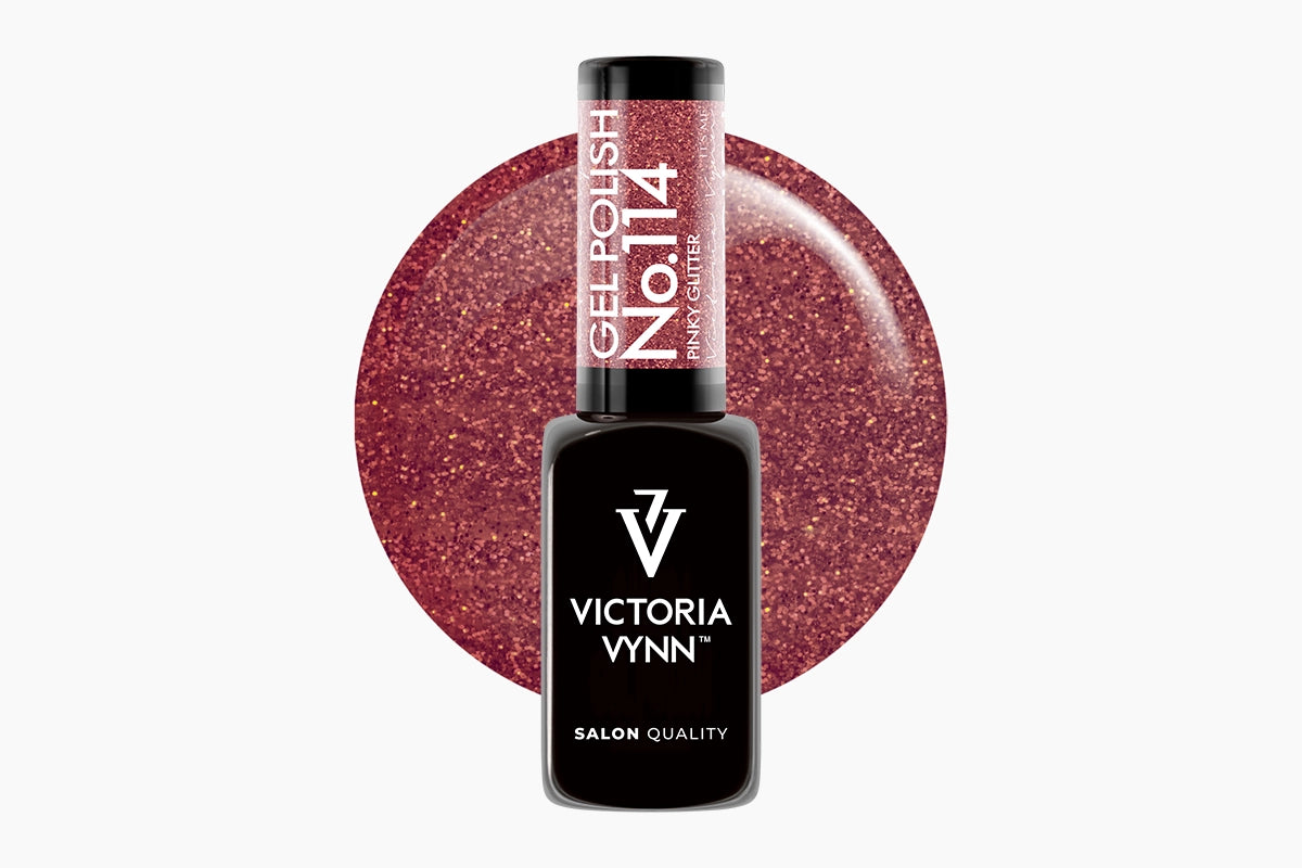 GEL POLISH 114 Pinky Glitter 8 ml