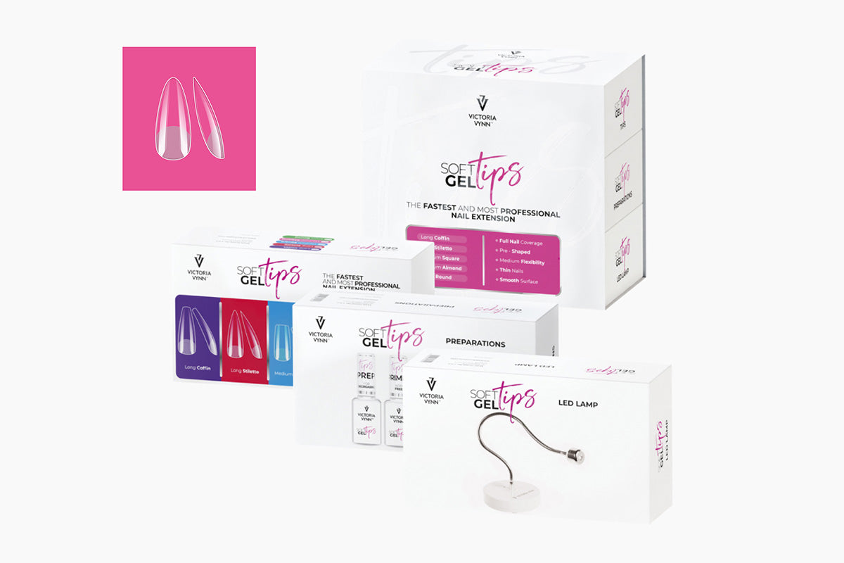 SOFT GEL TIPS SET with Medium Almond